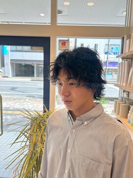 アンソル オブ リシェール(N'SOL of RICHAIR) サーフカール/ダークアッシュ/メンズパーマ/ウルフ/南越谷