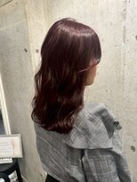 ロッカヘアエジェ(ROCCA hair eje.)&nbsp;ワインレッド艶セミロングくびれヘア