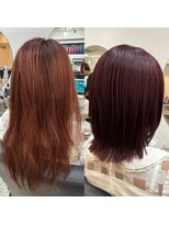 メモリーズ 銀座(Memories)&nbsp;ショート外はねボブくびれ暖色カラー白髪ぼかし