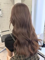 サンクプロジェクト(cinq PROJECT)&nbsp;ラベンダーミルクティーグレージュ韓国風顔まわりレイヤー原宿