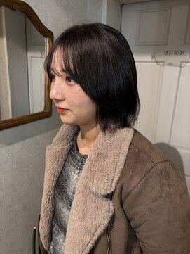ゼスト クレス(ZEST Cres) 【立川cres小山】レイヤーボブ　暗髪グレー