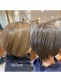 ラボヌールヘアー 宇都宮店(La Bonheur hair)&nbsp;白髪ぼかしハイライトカラー【宇都宮/宇都宮駅/ブリーチ】
