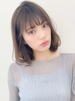 トゥーナ 表参道(tona)&nbsp;ミディアムレイヤー、外ハネボブ、グレージュ、脱白髪染め☆