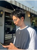 スパイキーショートメンズ刈り上げボックスショート眉毛カット