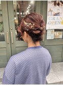 結婚式お呼ばれボブヘアアレンジ
