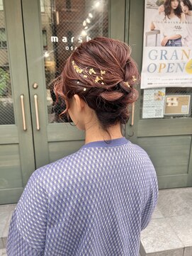 マーシュ(marshu) 結婚式お呼ばれボブヘアアレンジ