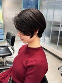 <ゲスト>上品な丸み、抜け感のある前髪長めの丸みショート