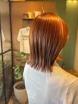 オネスト 八柱店(onest)&nbsp;くびれボブ＋オレンジカラー