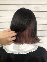 ビーヘアサロン(Beee hair salon) 【渋谷エクステ・カラーBeee/安部 郁美】インナーカラーピンク