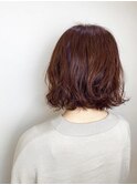 パーマボブスタイルxブラッドオレンジ【キャラ池袋/池袋東口】  