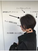 ショート×透明感カラー