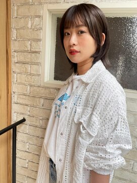 ニア 清澄白河(nir) 〈清澄白河 半個室〉ウルフボブ/セピアベージュ