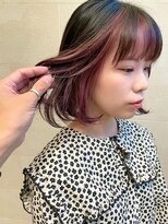 ゲン(gen.) @gen.kawachi インナーカラー×ミディアムヘア/フルバング