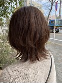 くびれ外ハネ◇ウルフカット◇白髪ぼかしハイライト