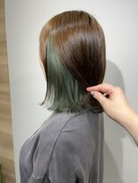 ウェーブス 大宮門街店(wave's)&nbsp;インナーカラーカーキベージュ wave's大宮門街 唯