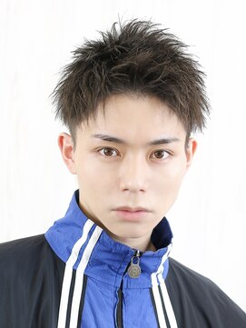 ベーア(Bar) 短髪アップバングメンズショートツーブロック刈り上げ