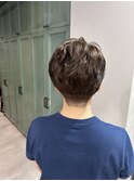 マッシュ風ハンサムショート×くせ毛風パーマ