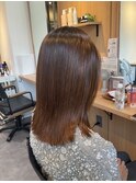 髪質改善ストレート×ミディアムボブ