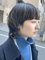 ロッソ 西荻窪(ROSSO)&nbsp;ランダムハイライトと無造作パーマなマッシュウルフ