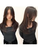 小顔レイヤーカット/ミディアムレイヤー/レイヤーロング