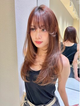 ロンド アンブル 四条烏丸(Lond ambre) エアリーロング/ピンクブラウン/韓国/前髪5204