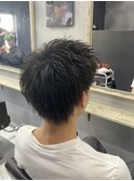 スパイキーショート黒髪