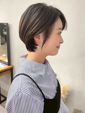 ミュラ(mulah) 前髪なし耳かけハンサムショートヘア＊似合わせ小顔カット