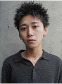 MEN’S HAIRブルーブラックスパイキーショート