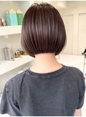ハイライト白髪ぼかしダブルカラーインナーカラーショートボブ