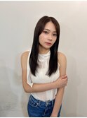 レイヤーロング/ハッシュカット/シルキーベージュ/鶴舞