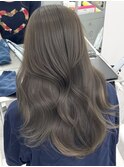 韓国ヘア　透明感カラー　オリーブベージュ