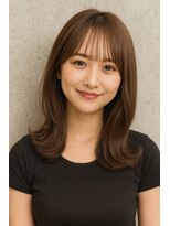 サードバイローラン(THiRD by ROULAND) 【THiRD】オリーブグレークラゲヘアーココアベージュ