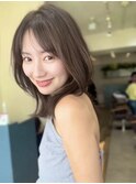 美髪レイヤーカット/顔まわりレイヤー/くびれロングレイヤー