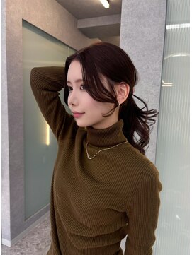 ボタン ハカタ(VOTAN hakata) 市野瀬裕奈/センター分け/前髪顔周りカット/ブラウンカラー/博多