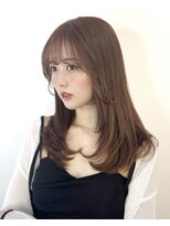 ディジョン(Dijon)&nbsp;韓国顔まわりレイヤーカットグレージュオリーブベージュブラウン