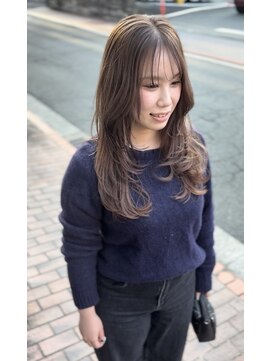 ティグルフォーヘア(TIGRE for hair) レイヤーカット/グレージュ/ワンカール