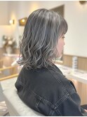 シルバーグレージュ×外ハネミディ【若江岩田駅】