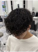 リバースセンターパート／ニュアンスパーマ／ダウンバング/MEN'S
