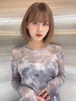 シー バイ ロンド 新宿(Sea by Lond)&nbsp;ワンホンレイヤ ー×ダークブルー[デジタルパーマ/ボブ/韓国]
