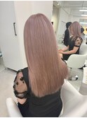 大分ミディアムロング顔周りレイヤーカット髪質改善カラー