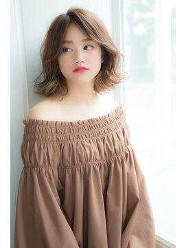 アンアミ オモテサンドウ(Un ami omotesando) 【Un ami】スタイリング簡単な長めボブウェーブ 津村 佳奈