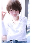 大人かわいいモーブカラー小顔ショートボブ【Cloud zero】