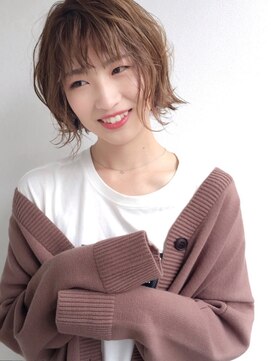 ヘアープレイス ヴィブ(hair place VIVE) 外ハネボブ                      フリンジウェーブ