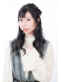 ハーフアップ