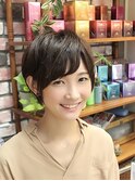 《高田馬場美容室》耳かけ♪ベージュカラーのイメチェンショート