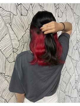 アローズ 荒尾店(arose) 夏のトレンドカラー【チェリーレッドインナーカラー】