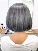 白髪ぼかしにも◎バレイヤージュカラー ビフォアー&アフター