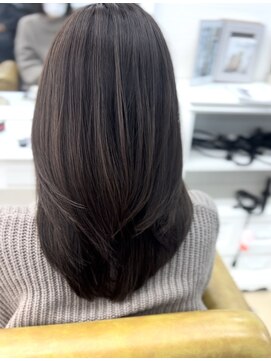 グラスペディア(graspedia) ブリーチ無しバレイヤージュカラー【広島白髪ぼかし】