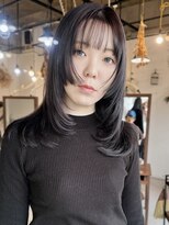 ソーイ(sowi)&nbsp;姫カットレイヤーカット×ディープパープル【@sowi_abe】