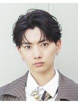 オーシャントーキョー 渋谷神南(OCEAN TOKYO) 韓国ヘアカルマパーマカルマバングセンターパート黒髪ウルフ